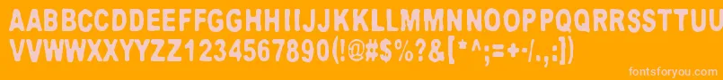 Neptunus Font – Pink Fonts on Orange Background