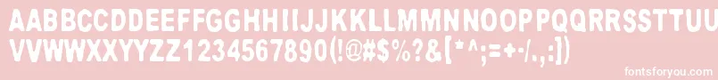 Neptunus Font – White Fonts on Pink Background