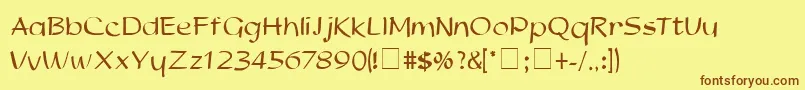 StudNormal Font – Brown Fonts on Yellow Background