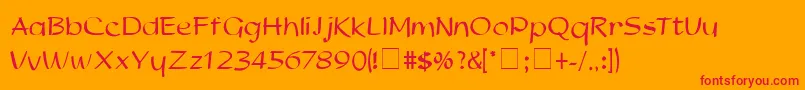 StudNormal Font – Red Fonts on Orange Background