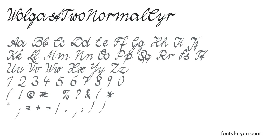 Fuente WolgastTwoNormalCyr - alfabeto, números, caracteres especiales