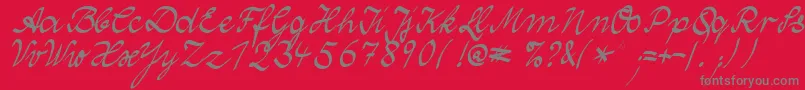 WolgastTwoNormalCyr Font – Gray Fonts on Red Background
