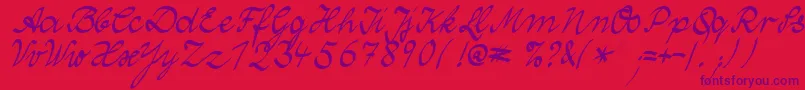 WolgastTwoNormalCyr Font – Purple Fonts on Red Background