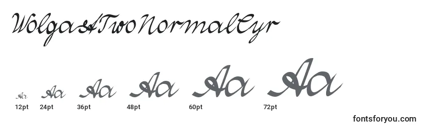 WolgastTwoNormalCyr Font Sizes