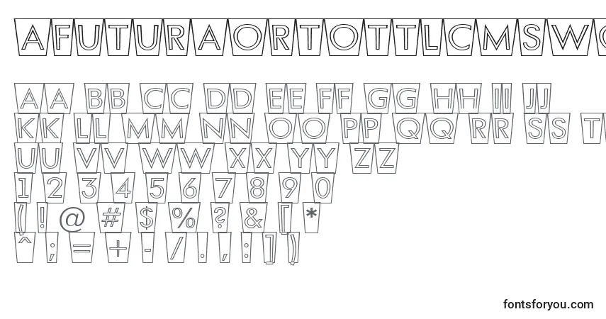 A fonte AFuturaortottlcmswotl – alfabeto, números, caracteres especiais