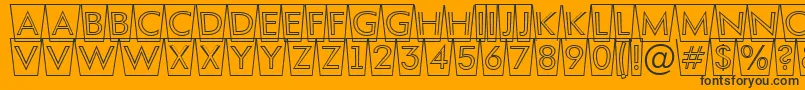 AFuturaortottlcmswotl Font – Black Fonts on Orange Background