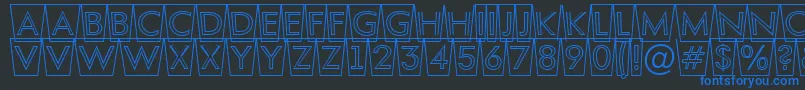 AFuturaortottlcmswotl Font – Blue Fonts on Black Background