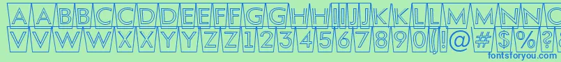 AFuturaortottlcmswotl Font – Blue Fonts on Green Background