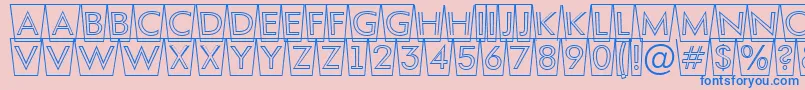 Шрифт AFuturaortottlcmswotl – синие шрифты на розовом фоне