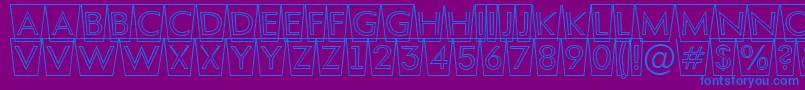 フォントAFuturaortottlcmswotl – 紫色の背景に青い文字