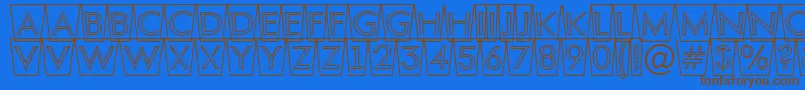 AFuturaortottlcmswotl Font – Brown Fonts on Blue Background