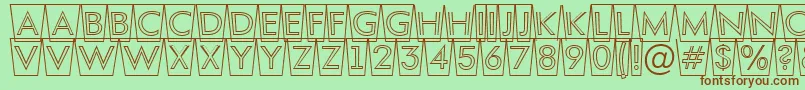 AFuturaortottlcmswotl Font – Brown Fonts on Green Background