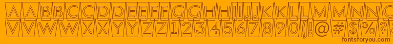 AFuturaortottlcmswotl Font – Brown Fonts on Orange Background