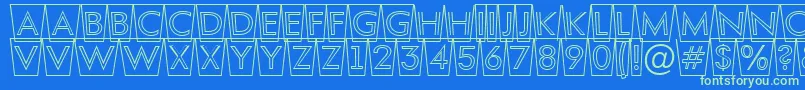 AFuturaortottlcmswotl Font – Green Fonts on Blue Background