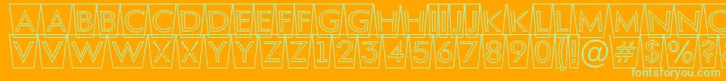 AFuturaortottlcmswotl Font – Green Fonts on Orange Background