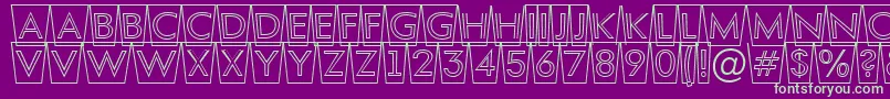 AFuturaortottlcmswotl-fontti – vihreät fontit violetilla taustalla