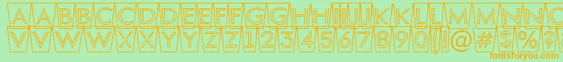 AFuturaortottlcmswotl Font – Orange Fonts on Green Background