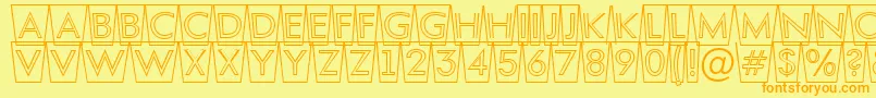 AFuturaortottlcmswotl Font – Orange Fonts on Yellow Background