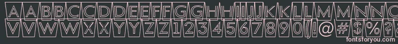 AFuturaortottlcmswotl-fontti – vaaleanpunaiset fontit mustalla taustalla