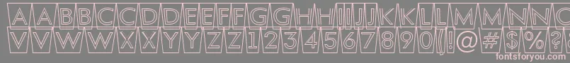 AFuturaortottlcmswotl-fontti – vaaleanpunaiset fontit harmaalla taustalla