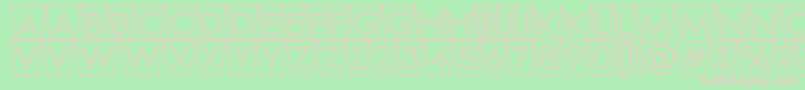 AFuturaortottlcmswotl-fontti – vaaleanpunaiset fontit vihreällä taustalla