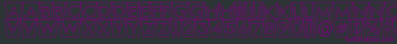 Шрифт AFuturaortottlcmswotl – фиолетовые шрифты на чёрном фоне