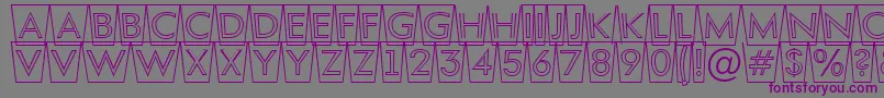Шрифт AFuturaortottlcmswotl – фиолетовые шрифты на сером фоне