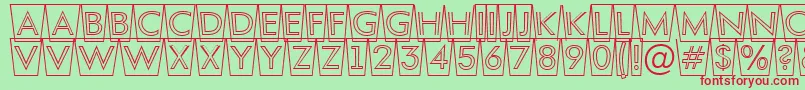 AFuturaortottlcmswotl Font – Red Fonts on Green Background