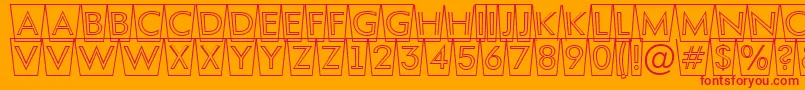 AFuturaortottlcmswotl Font – Red Fonts on Orange Background