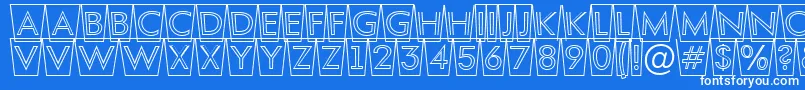 AFuturaortottlcmswotl Font – White Fonts on Blue Background