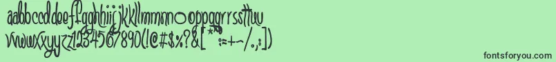 ScGretchinAndTimmy Font – Black Fonts on Green Background