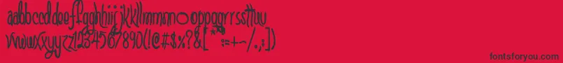 ScGretchinAndTimmy Font – Black Fonts on Red Background