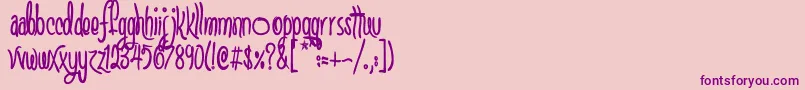 ScGretchinAndTimmy Font – Purple Fonts on Pink Background