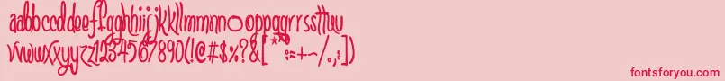 ScGretchinAndTimmy Font – Red Fonts on Pink Background