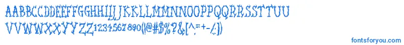 SeaweedFireAoe Font – Blue Fonts on White Background