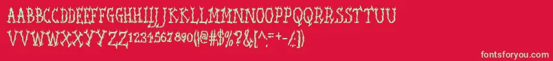 SeaweedFireAoe Font – Green Fonts on Red Background