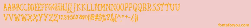 SeaweedFireAoe Font – Orange Fonts on Pink Background