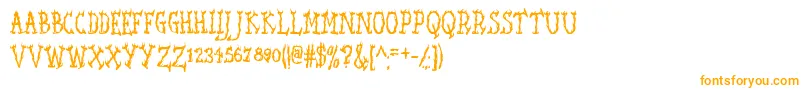 SeaweedFireAoe-Schriftart – Orangefarbene Schriften auf weißem Hintergrund