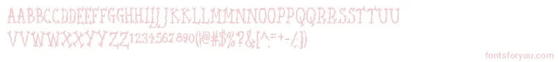 SeaweedFireAoe-fontti – vaaleanpunaiset fontit valkoisella taustalla