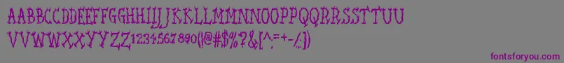 SeaweedFireAoe Font – Purple Fonts on Gray Background