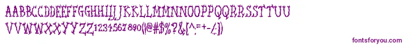 SeaweedFireAoe-fontti – violetit fontit valkoisella taustalla