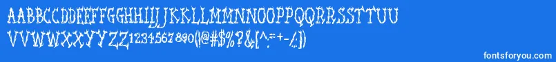 フォントSeaweedFireAoe – 青い背景に白い文字