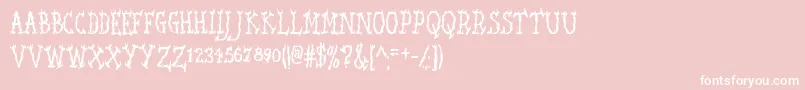 フォントSeaweedFireAoe – ピンクの背景に白い文字