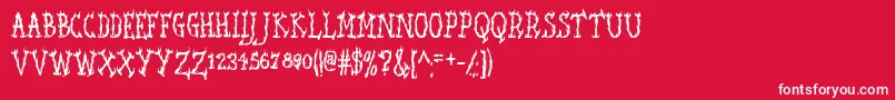 SeaweedFireAoe Font – White Fonts on Red Background