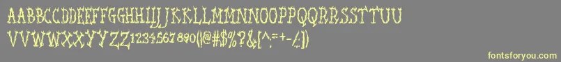 SeaweedFireAoe Font – Yellow Fonts on Gray Background