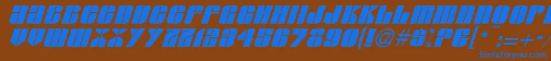Шрифт GlasserItalicItalic – синие шрифты на коричневом фоне