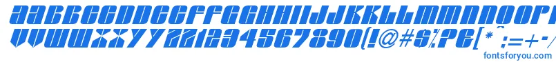 GlasserItalicItalic Font – Blue Fonts on White Background