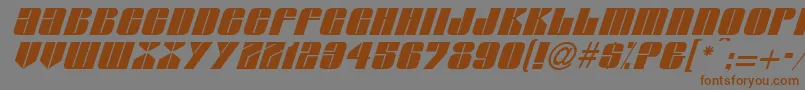 Шрифт GlasserItalicItalic – коричневые шрифты на сером фоне