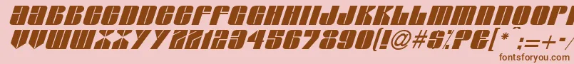 GlasserItalicItalic Font – Brown Fonts on Pink Background