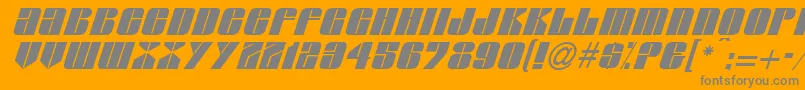 GlasserItalicItalic Font – Gray Fonts on Orange Background